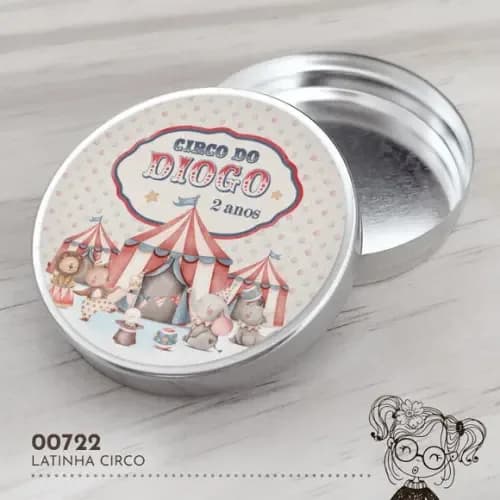 Latinha Adesivada Circo - 00722