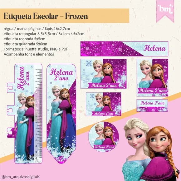 60 Etiquetas Frozen