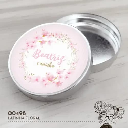 Latinha Adesivada Flores - 00498