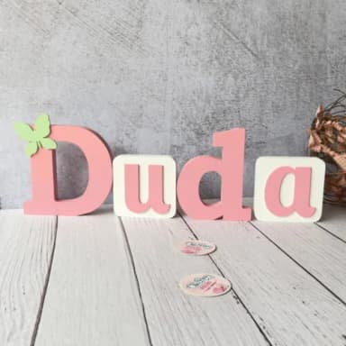 Blocos Nome Borboleta Decoração de Quarto de Bebê e Infantil