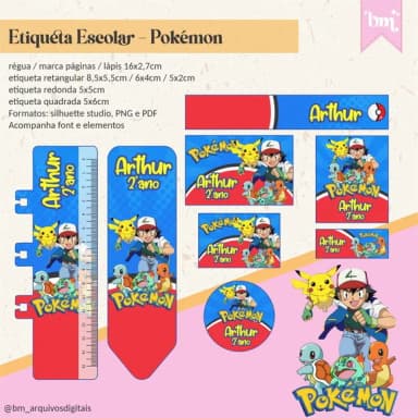 60 Etiquetas Pokemon