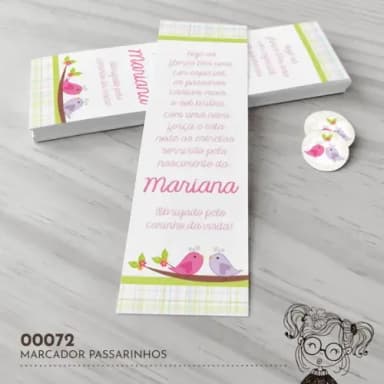 Marcador de Livro Passarinhos - 00072