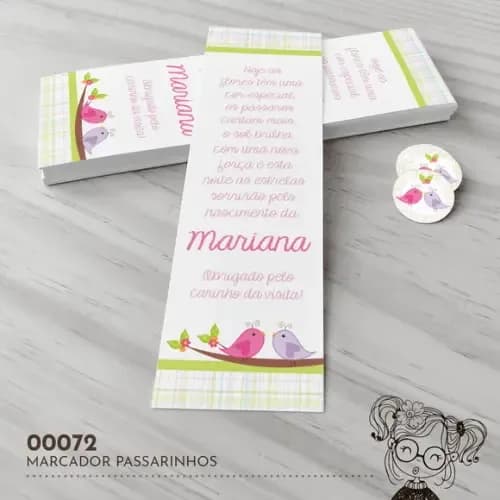 Marcador de Livro Passarinhos - 00072