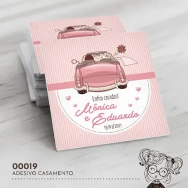 Adesivo Quadrado Casamento - 00019