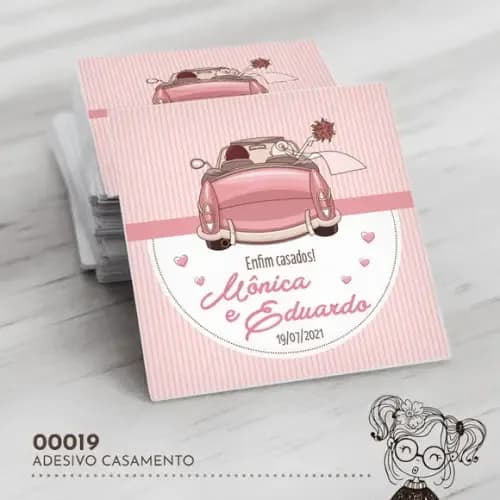 Adesivo Quadrado Casamento - 00019