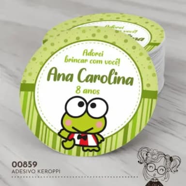Adesivo Redondo Keroppi - 00859
