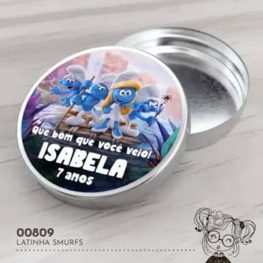 Latinha Adesivada Smurfs - 00809
