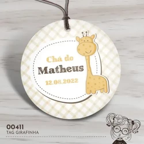Tag Redonda Girafinha - 00411