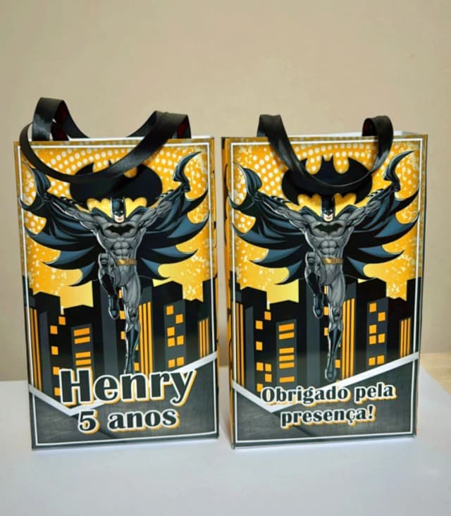 Sacolinhas Personalizada Batman Lembrancinhas Para Aniversário