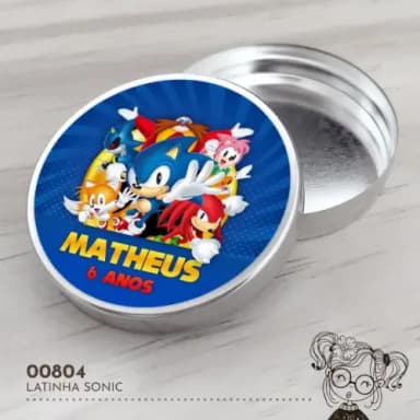Latinha Adesivada Sonic - 00804