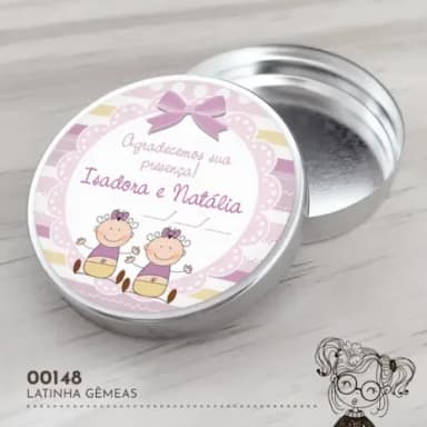 Latinha Adesivada Gêmeas - 00148