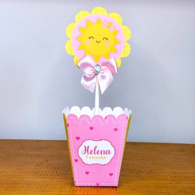 PEGUE E MONTE - Centro de Mesa RAIO DE SOL MENINA - Decoração de Festa | Lembrancinhas | Aniversário | Personalizados