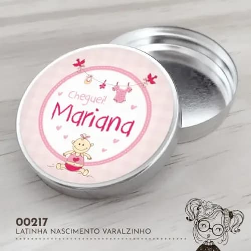 Latinha Adesivada Nascimento Varalzinho - 00217