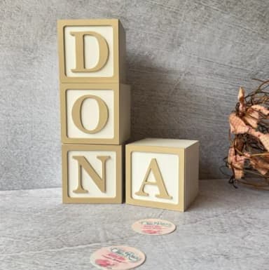 Cubos 8x8cm Decoração Bebê