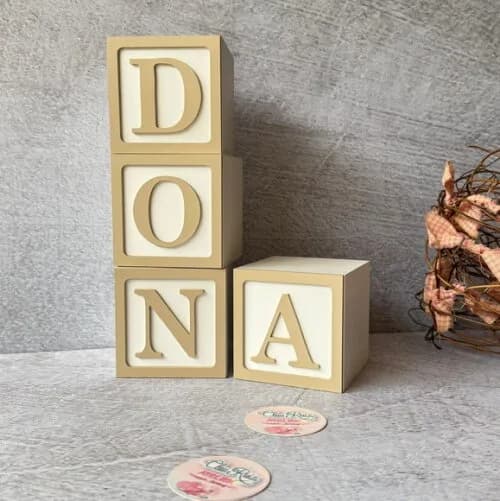 Cubos 8x8cm Decoração Bebê