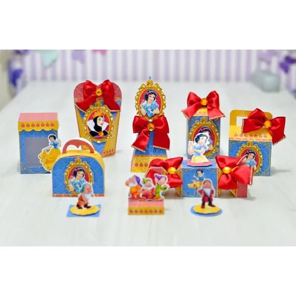 Kit 60 Lembrancinhas Branca de Neve