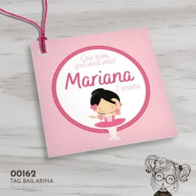 Tag Quadrada Bailarina - 00162