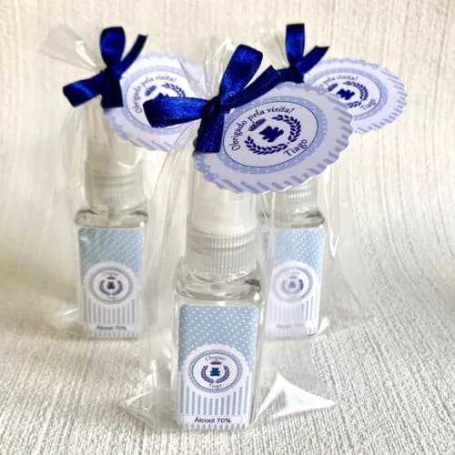Álcool 70% Spray Urso Rei Lembrancinha Maternidade