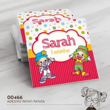 Adesivo Quadrado Patati Patatá - 00466