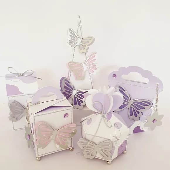 Kit 60 Lembrancinhas Borboleta Lilas