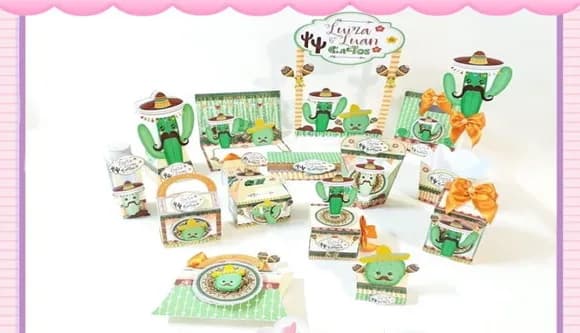 Kit 30 Lembrancinhas Cactos