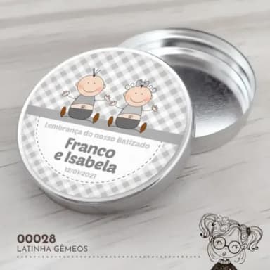 Latinha Adesivada Gêmeos - 00028