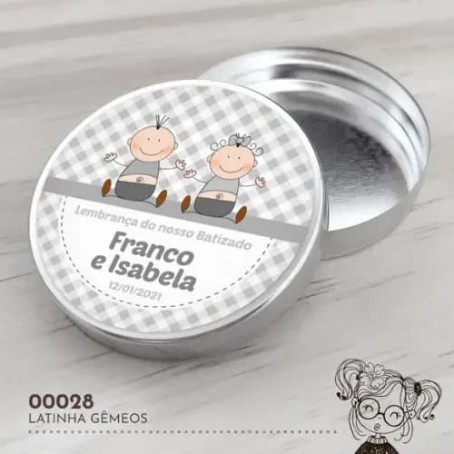 Latinha Adesivada Gêmeos - 00028