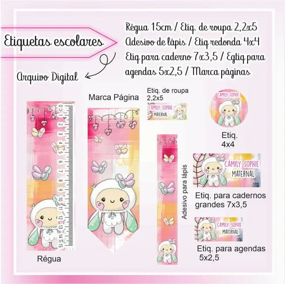 60 Etiquetas Escolares