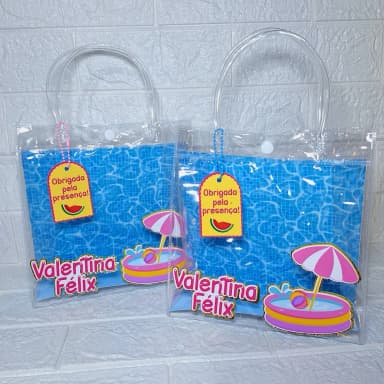 Sacola Pvc Transparente - Pool Party