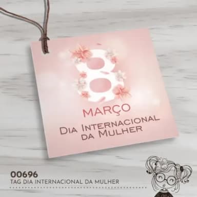 Tag Quadrada Dia Internacional da Mulher - 00696