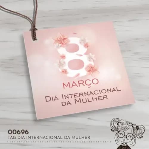 Tag Quadrada Dia Internacional da Mulher - 00696