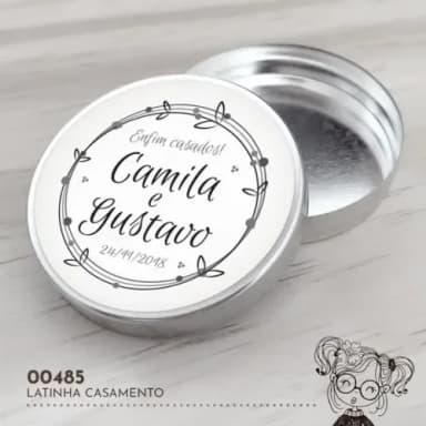 Latinha Adesivada Casamento - 00485