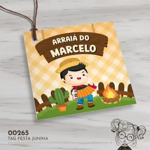 Tag Quadrada Festa Junina - 00265