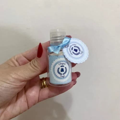 Álcool gel 70% Lembrancinha Maternidade Ursinho Rei