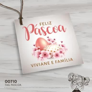 Tag Quadrada Páscoa - 00710