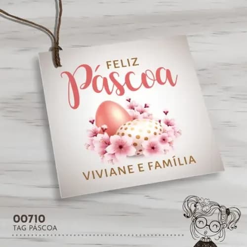 Tag Quadrada Páscoa - 00710