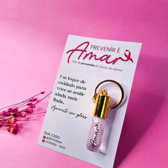 Mini Lip Gloss com Card