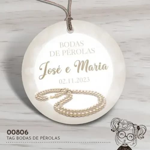 Tag Redonda Bodas de Pérola - 00806