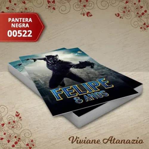 Adesivo Tubete Pantera Negra - 00522