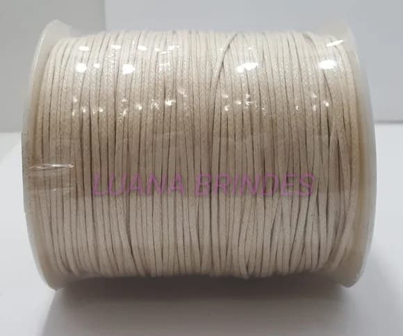 Rolo de Fio encerado na cor creme - 100 metros