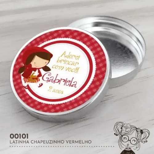 Latinha Adesivada Chapeuzinho Vermelho - 00101