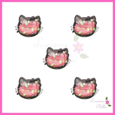Aplique Hello Kitty Com Enchimento Rosa - Pct c/4 unds