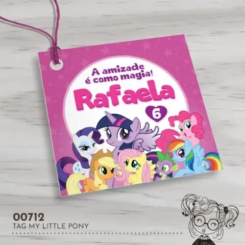 Tag Quadrada My Little Pony - 00712