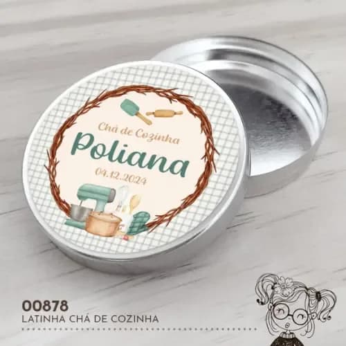 Latinha Adesivada Chá de Cozinha - 00878