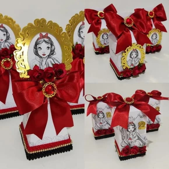 Kit 60 Lembrancinhas Branca de Neve