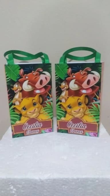 Sacolinhas Personalizadas Rei Leão para Lembrancinhas