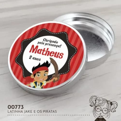 Latinha Adesivada Jake e os Piratas - 00773