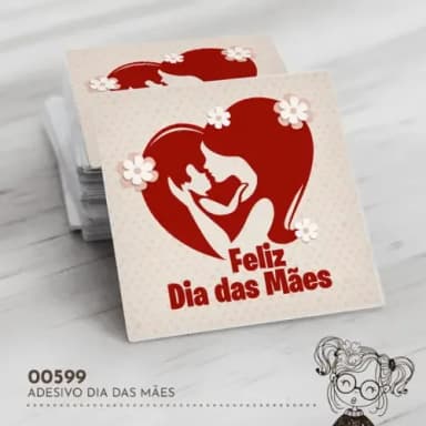 Adesivo Quadrado Dia das Mães - 00599
