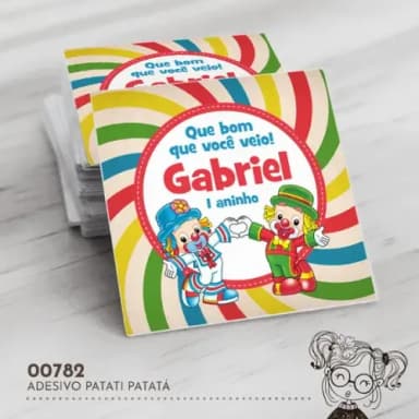Adesivo Quadrado Patati Patatá - 00782