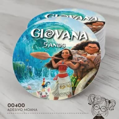 Adesivo Redondo Moana - 00400